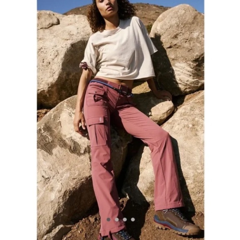 Free People Movement Cascade Flare Active Hiking Cargo Pant rust Henna color - L